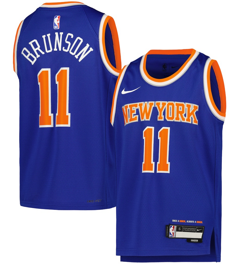 Youth New York Knicks #11 Jalen Brunson blue Nike Swingman 2026 Jersey->->Youth Jersey Youth New York Knicks #11 Jalen Brunson blue Nike Swingman 2026 Jersey->->Youth Jersey